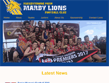 Tablet Screenshot of marby-lions.com